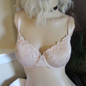 Beige Bra Lightly Padded Size 34 D